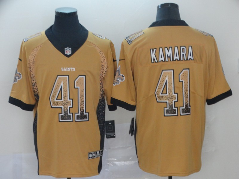 Men's New Orleans Saints Alvin Kamara #41 Yellow Jersey